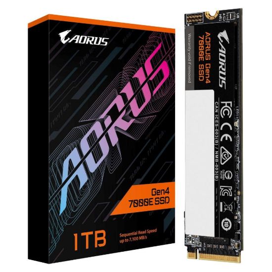 Obrázek GIGABYTE SSD 1 TB AORUS Gen4 7000E, PCIe Gen4 x 4, M.2 2280, (R: 7100/ W: 6100MB/ s)