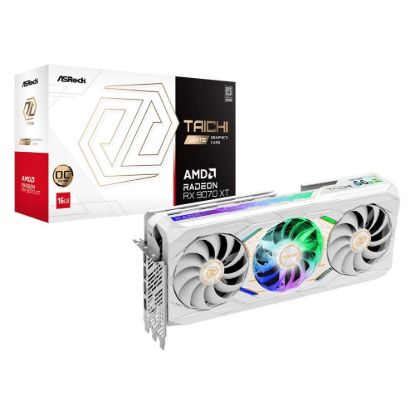 Obrázek ASRock VGA AMD Radeon RX 9070 XT Taichi White 16 GB OC, RX 9070 XT, 16 GB GDDR6, 3xDP, 1xHDMI