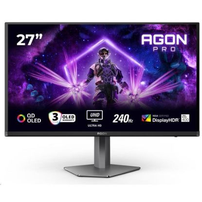 Obrázek AOC MT 27" AG276UZD - 3840 x 2160, QD- OLED, 240 Hz, 2xHDMI, 1xDP, USB hub, USB- C, PD, Repro, Pivot