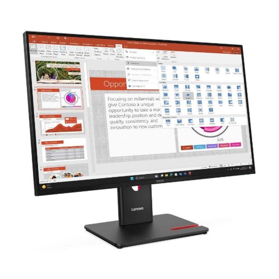 Obrázek LENOVO LCD T27- 40 - 27", IPS, matný, 16: 9, 1920 x 1080, 120 Hz, 4 ms, 300cd/ m2, 1500: 1, HDMI, DP, VGA, USB Hub…