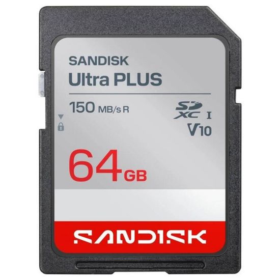 Obrázek Sandisk Ultra PLUS SDXC karta 64 GB UHS- I, V10, U1, C10, (150MB/ s)