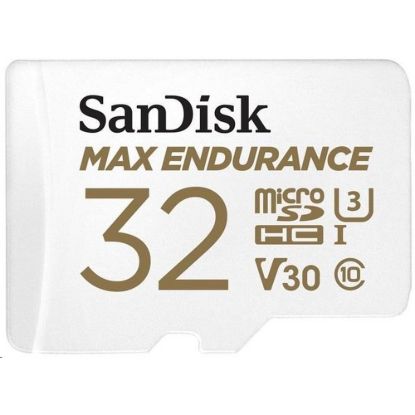 Obrázek SanDisk MicroSDHC karta 32 GB MAX Endurance + adaptér, 15, 000 hodin