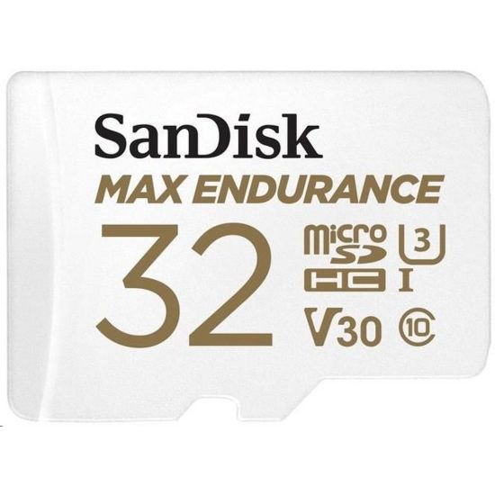 Obrázek SanDisk MicroSDHC karta 32 GB MAX Endurance + adaptér, 15, 000 hodin