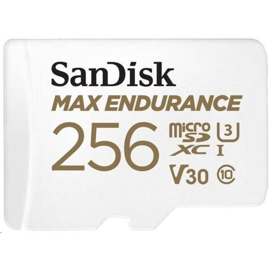 Obrázek SanDisk MicroSDHC karta 256 GB MAX Endurance + adaptér, 120, 000 hodin