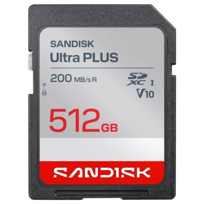 Obrázek Sandisk Ultra PLUS SDXC karta 512 GB UHS- I, V10, U1, C10, (200MB/ s)