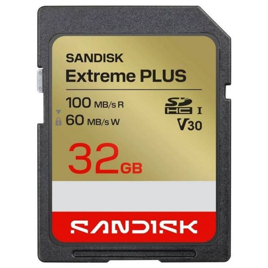 Obrázek SanDisk SDXC karta 32 GB Extreme PLUS (R100/ W60 MB/ s Class 10, UHS- I U3 V30)