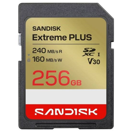 Obrázek SanDisk SDXC karta 256 GB Extreme PLUS (R240/ W160 MB/ s Class 10, UHS- I U3 V30)