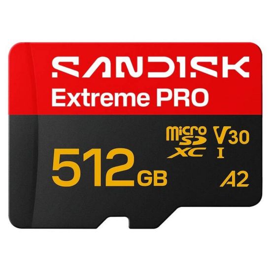Obrázek SanDisk micro SDXC Extreme PRO 512 GB UHS- I U3 (250R/ 170 W MB/ s, UHS- I U3 V30) + adaptér