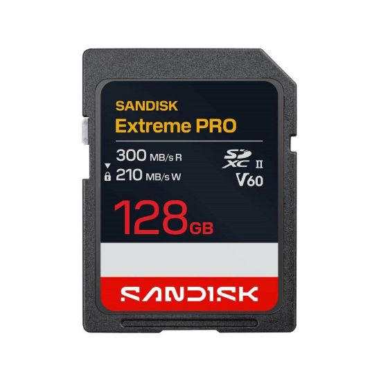 Obrázek SanDisk SDXC karta 128 GB Extreme PRO (R: 300/ W: 210 MB/ s, Class 10, UHS- II, V60)