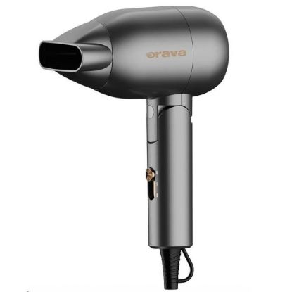 Obrázek Orava HD- 407 cestovní fén, 1300 W, sklápěcí rukojeť, keramická mřížka, 2 stupně výkonu