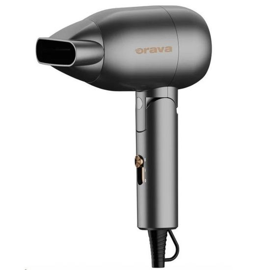 Obrázek Orava HD- 407 cestovní fén, 1300 W, sklápěcí rukojeť, keramická mřížka, 2 stupně výkonu