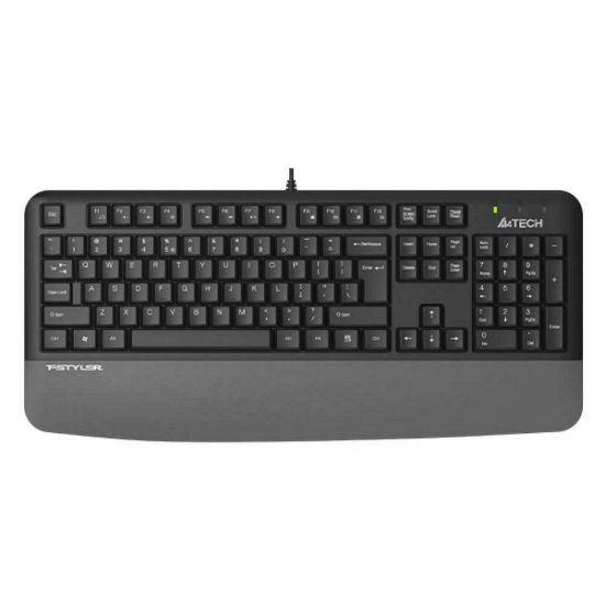 Obrázek A4tech FK20, multimediální kancelářská klávesnice, CZ/ US, USB, šedá