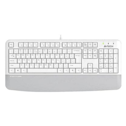 Obrázek A4tech FK20, multimediální kancelářská klávesnice, CZ/ US, USB, bílá