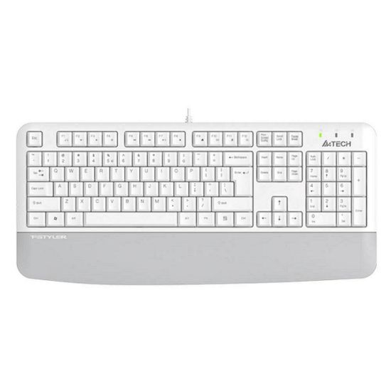 Obrázek A4tech FK20, multimediální kancelářská klávesnice, CZ/ US, USB, bílá
