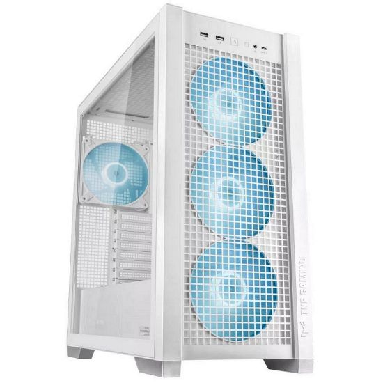 Obrázek BAZAR - ASUS case TUF GAMING CASE (GT302) TG, Mid Tower, 4x 140mm ARGB Fan, bílá - Poškozený obal (Komplet)