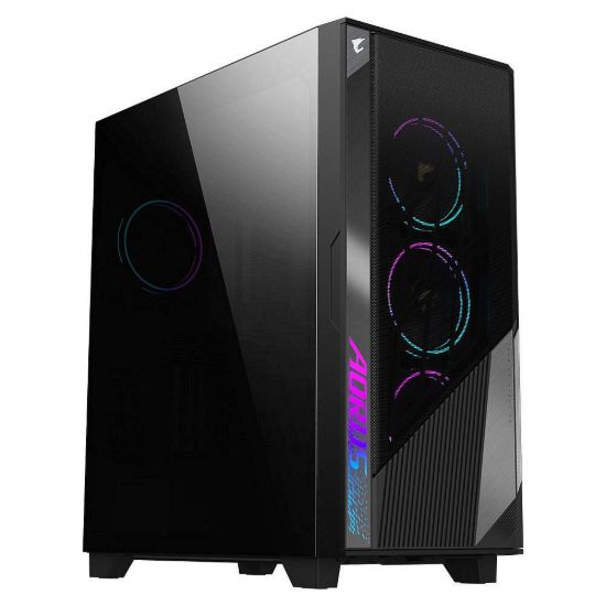 Obrázek BAZAR - GIGABYTE case AORUS C500 GLASS, bez zdroje, průhledná bočnice, Mid Tower, černá - Poškozený obal (Komplet)