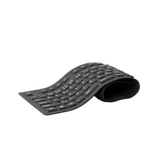 Obrázek BAZAR C- TECH klávesnice FK- 01, gelová, flexibilní, černá, USB, CZ/ SK " POŠKOZENÝ OBAL"