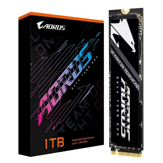 Obrázek GIGABYTE SSD 1 TB AORUS Gen4 7300, PCIe Gen4 x 4, M.2 2280, (R: 7300/ W: 6000MB/ s)