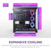 Obrázek NZXT skříň H9 Flow RGB dvoukomorová ATX / 1 x 140 RGB mm / 1x 120mm RGB fan / prosklená / černá