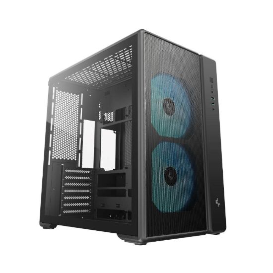 Obrázek DEEPCOOL Case CG590 MESH 2F, ATX, Průhledná bočnice, 2 x 160mm ARGB, černá