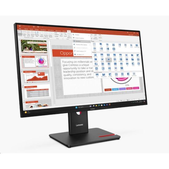 Obrázek LENOVO LCD ThinkVision T27- 40 27", IPS, mat, 16: 9, 1920 x 1080, 178/ 178, 4/ 6 ms, 300cd/ m2, 1500: 1, CAM, DP, HDMI…
