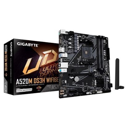Obrázek GIGABYTE MB Sc AM4 A520M DS3H WF6E, AMD A520, 4xDDR4, WiFi, 1xDP, 1xHDMI, mATX