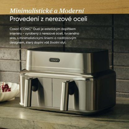 Obrázek Cosori Iconic Dual 8, 6l nerez