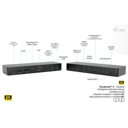 Obrázek i- tec Thunderbolt 4 Intelligent Dual Display Docking Station, Power Delivery 90 W