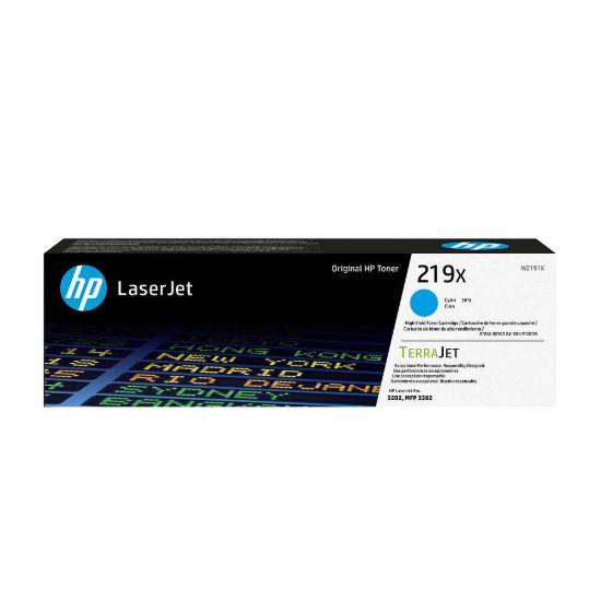 Obrázek HP 219X High Yield Cyan Original LaserJet Toner Cartridge (2, 500 pages)