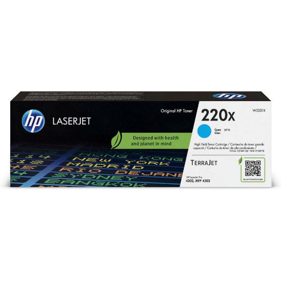 Obrázek HP 220X Cyan Original LaserJet Toner Cartridge (5, 500 pages)