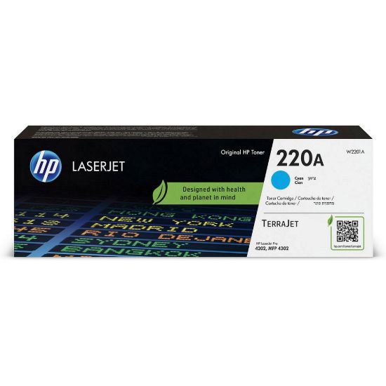 Obrázek HP 220A Cyan Original LaserJet Toner Cartridge (1, 800 pages)