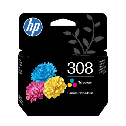 Obrázek HP 308 2- Pack Tri- color/ Black Original Ink Cartridge (120 / 160 pages)