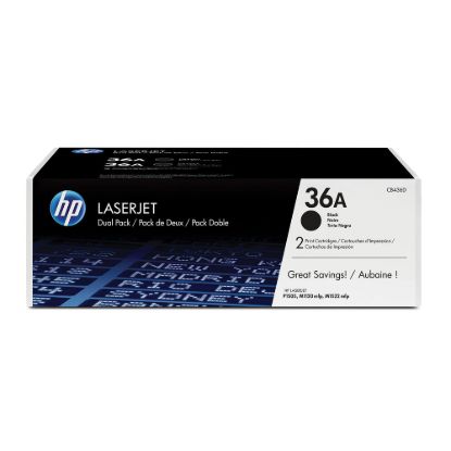 Obrázek HP 36A Black 2- pack LJ Toner Cart, CB436AD (2, 000 / 2, 000 pages)