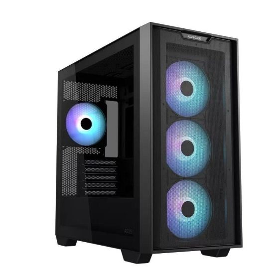 Obrázek BAZAR - ASUS case A21 PLUS, Mini Tower, průhledná bočnice, 4x 120mm ARGB Fan, černá - Po opravě (Komplet)