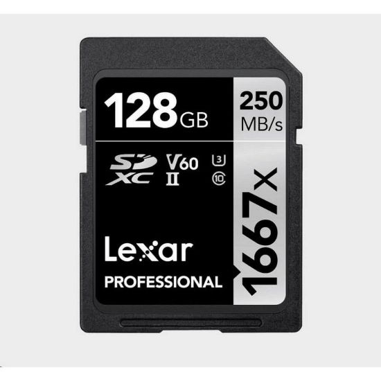Obrázek Lexar SDXC Pro 1667X UHS- II U3 R250/ W120 (V60) 128G