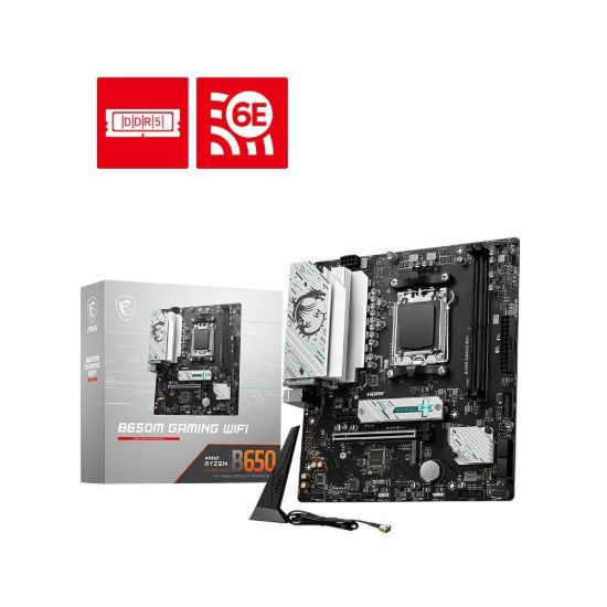 Obrázek MSI MB Sc AM5 B650 GAMING WIFI, AMD B650, 2xDDR5, WiFi, 1xHDMI, 1xDP, mATX