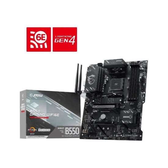 Obrázek MSI MB Sc AM4 B550 GAMING WIFI6E, AMD B550, 4xDDR4, WiFi, 1xDP, 1xHDMI, ATX
