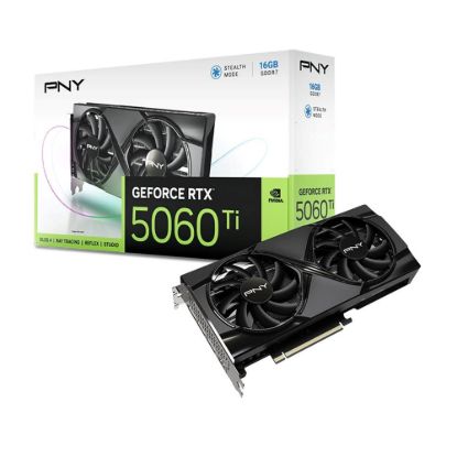 Obrázek PNY VGA Nvidia GeForce RTX 5060 Ti 16 GB Dual Fan, RTX 5060 Ti, 16 GB GDDR7, 3xDP, 1xHDMI