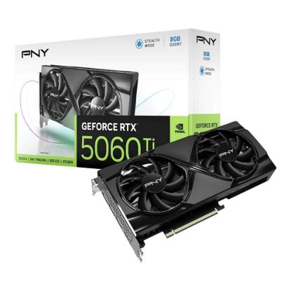 Obrázek PNY VGA Nvidia GeForce RTX 5060 Ti 8 GB Dual Fan, RTX 5060 Ti, 8 GB GDDR7, 3xDP, 1xHDMI
