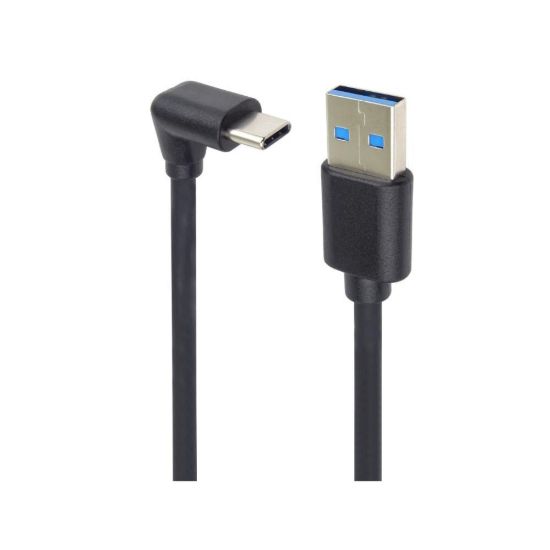 Obrázek PremiumCord Kabel USB typ C/ M zahnutý konektor 90° - USB 3.0 A/ M, 50cm