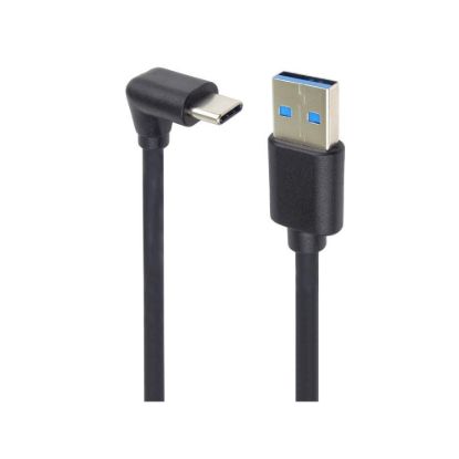 Obrázek PremiumCord Kabel USB typ C/ M zahnutý konektor 90° - USB 3.0 A/ M, 1m