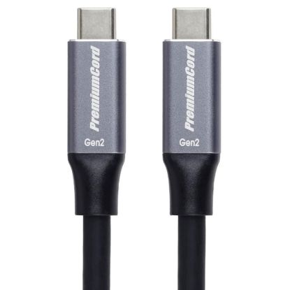 Obrázek PremiumCord USB- C kabel (USB 3.2 Gen 2, 5A, 100 W, 10Gbit/ s ) černý 5m