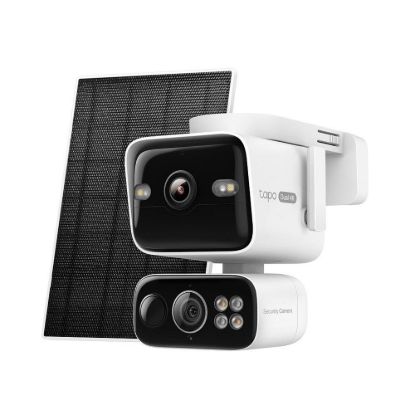 Obrázek TP- Link Tapo C675D KIT venkovní/ outdoor otočná kamera, solární panel (2x 8MP, 4K 2160p, IR 15m, WiFi, micro SD card)