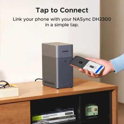 Obrázek UGREEN NASync DH2300 (2 x 4C/ RockchipA76+A55/ 2, 2GHz/ 4 GBRAM/ 2xSATA/ 1xGbE/ 2xUSB3.2/ 1xUSB- C/ HDMI)