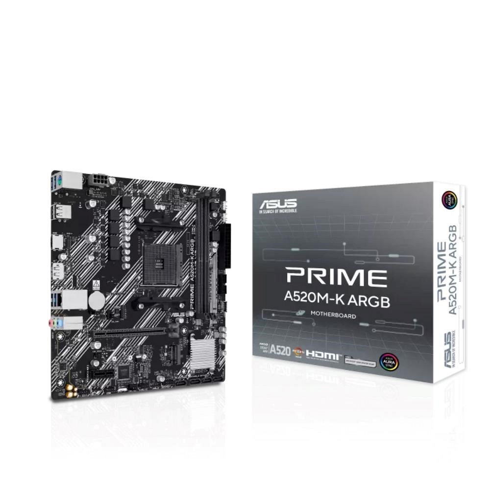ASUS MB SC AM4 PRIME A520M K ARGB AMD A520 2XDDR4 1XHDMI 1XD SUB MATX