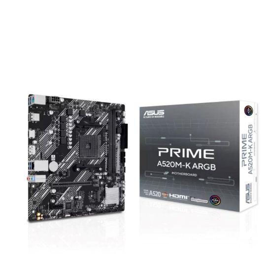 Obrázek ASUS MB Sc AM4 PRIME A520M- K ARGB, AMD A520, 2xDDR4, 1xHDMI, 1xD- Sub, mATX