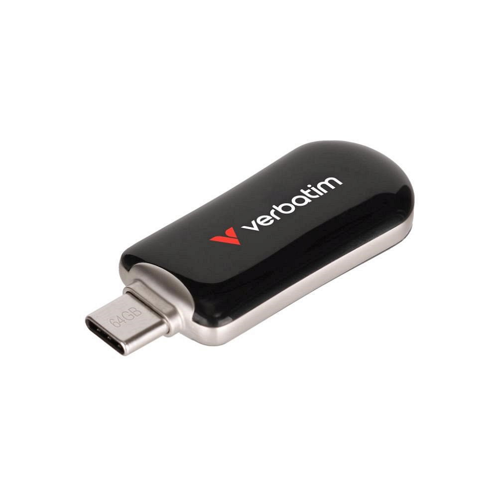 VERBATIM FLASH DISK 64 GB PLECTRA USB C 30 ČERNÁ