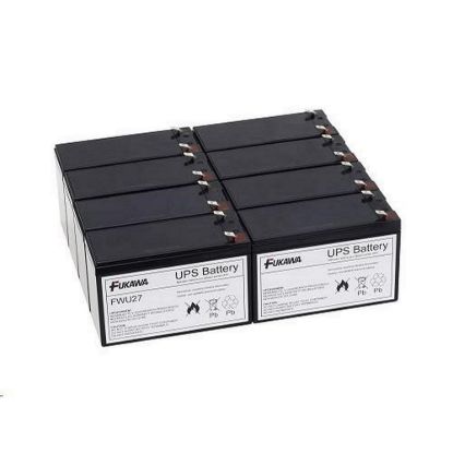 Obrázek Baterie - FUKAWA FWU- 27 sada baterií za RBC27 (12V/ 9Ah, 8ks)