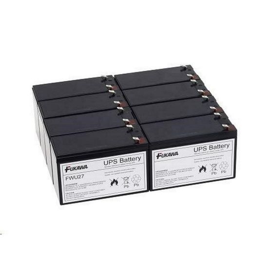 Obrázek Baterie - FUKAWA FWU- 27 sada baterií za RBC27 (12V/ 9Ah, 8ks)