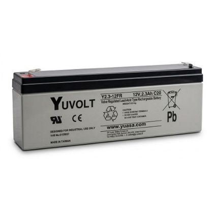 Obrázek Baterie - YUVOLT Y2.3- 12FR (12V; 2, 3Ah; faston F1- 4, 7mm; životnost 3- 5let)